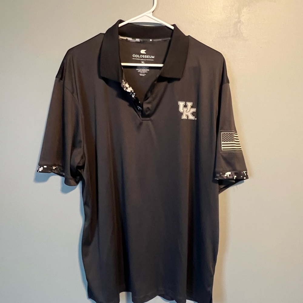 Colosseum Grey UK Kentucky Wildcats Men's Polo Shirt